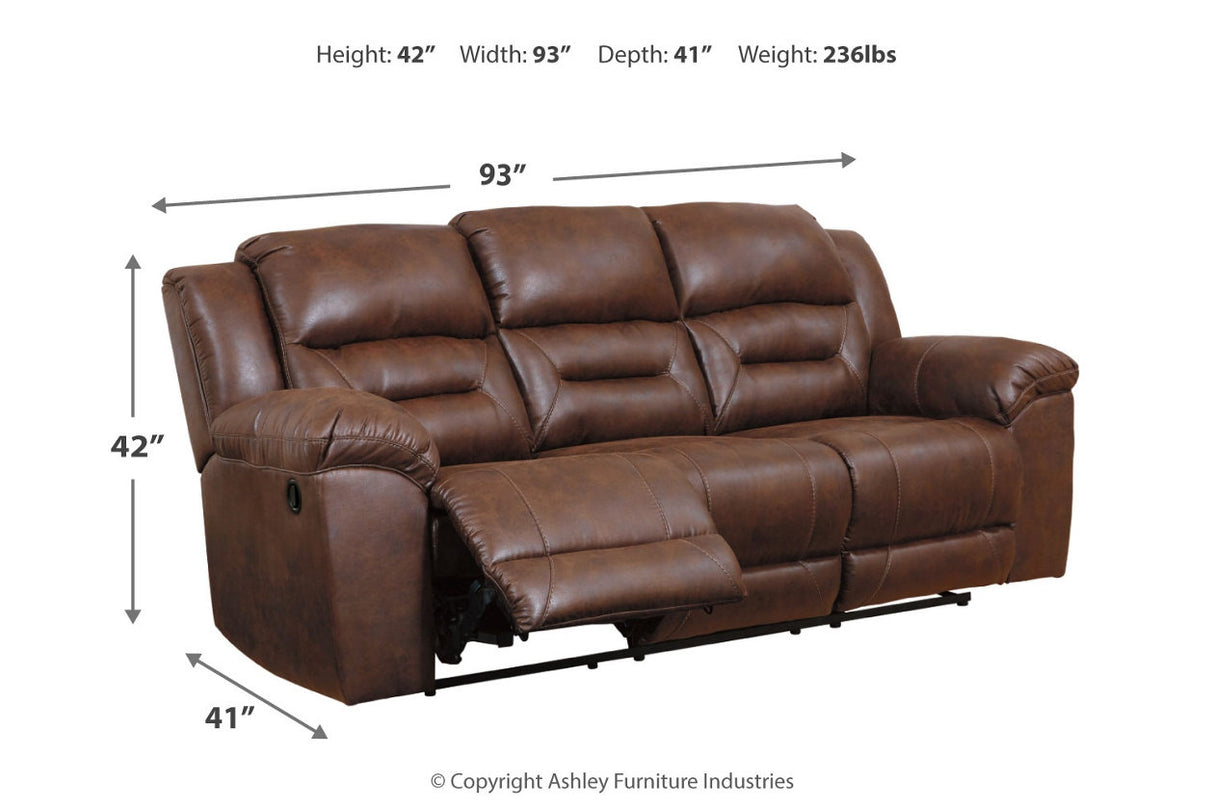 Stoneland Chocolate Reclining Sofa from Ashley - Luna Furniture