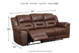 Stoneland Chocolate Reclining Sofa from Ashley - Luna Furniture