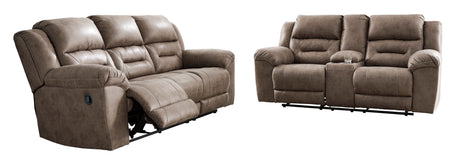 Stoneland Fossil Reclining Living Room Set from Ashley - Luna Furniture