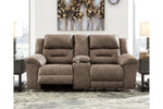 Stoneland Fossil Power Reclining Loveseat with Console