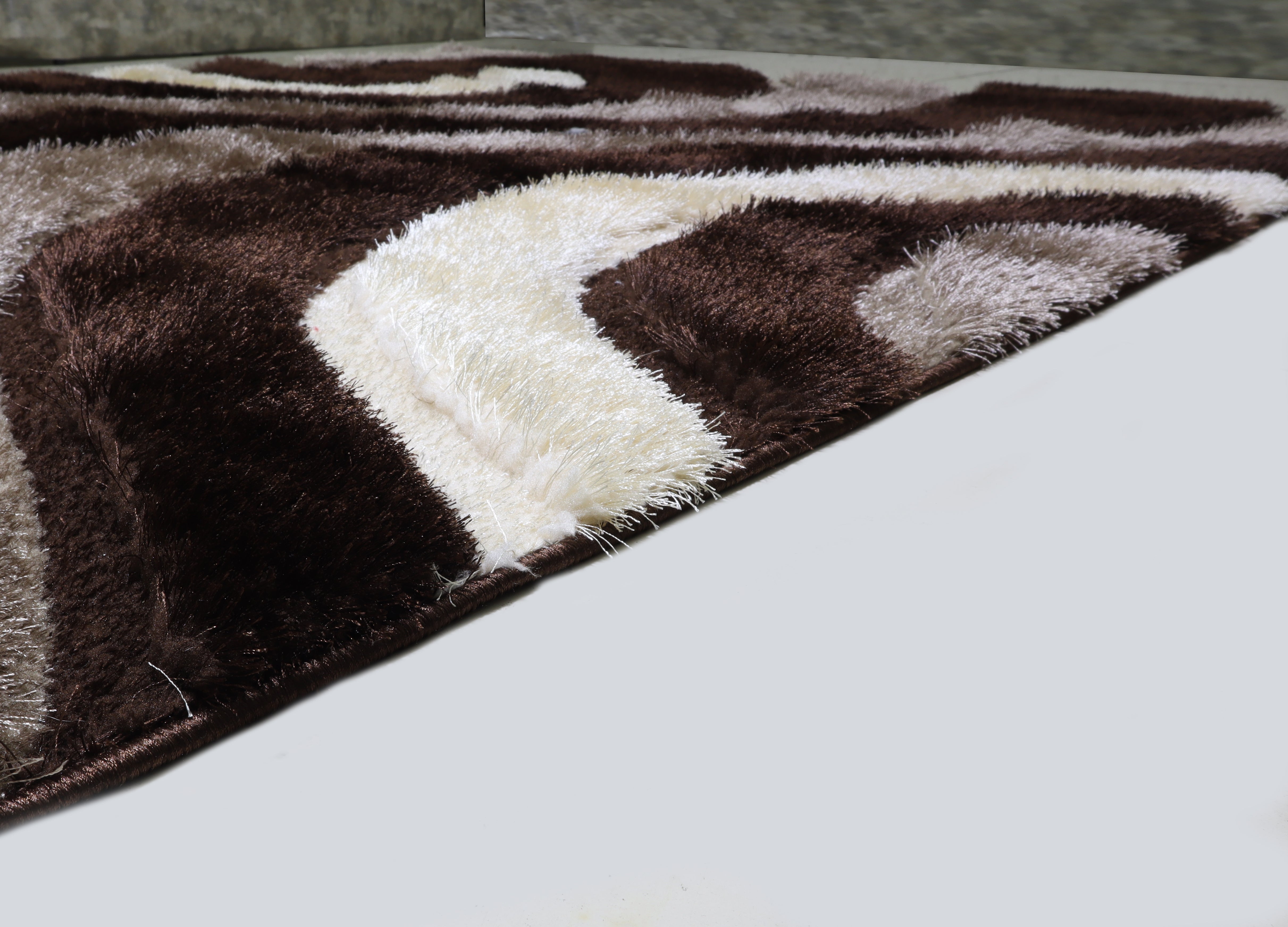 Nova Furniture 3D Shaggy Brown 5X7 Area Rug – Luna Furniture