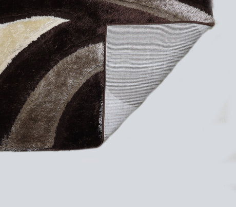 3D Shaggy Brown 5X7 Area Rug from Nova Furniture - Luna Furniture