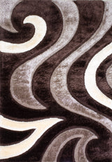 3D Shaggy Brown 5X7 Area Rug from Nova Furniture - Luna Furniture