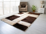 3D Shaggy Brown/Beige 5X7 Area Rug from Nova Furniture - Luna Furniture