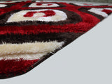 3D Shaggy Brown/Red 5X7 Area Rug from Nova Furniture - Luna Furniture