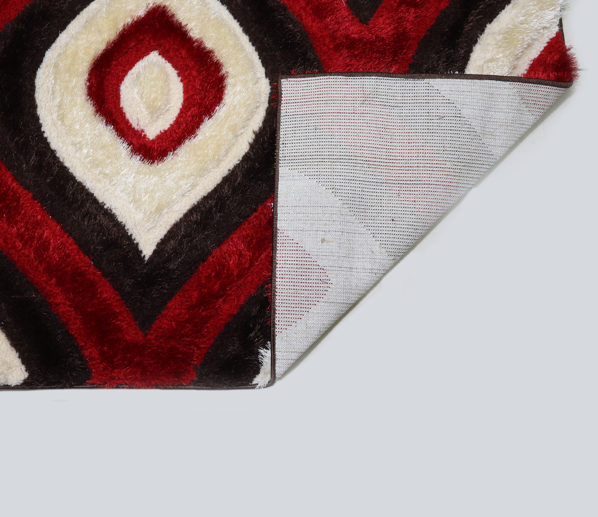 3D Shaggy Brown/Red 5X7 Area Rug from Nova Furniture - Luna Furniture