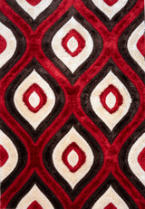3D Shaggy Brown/Red 5X7 Area Rug from Nova Furniture - Luna Furniture