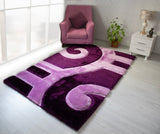 3D Shaggy Purple 5X7 Area Rug from Nova Furniture - Luna Furniture