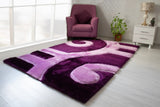 3D Shaggy Purple 5X7 Area Rug from Nova Furniture - Luna Furniture