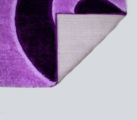 3D Shaggy Purple 5X7 Area Rug from Nova Furniture - Luna Furniture