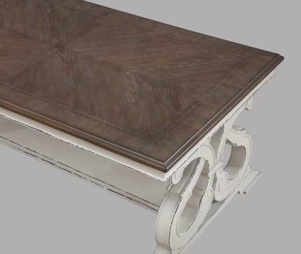 Clementine White/Brown Coffee Table