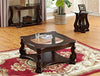 Madison Brown Wood Coffee Table with Casters - Luna Furniture