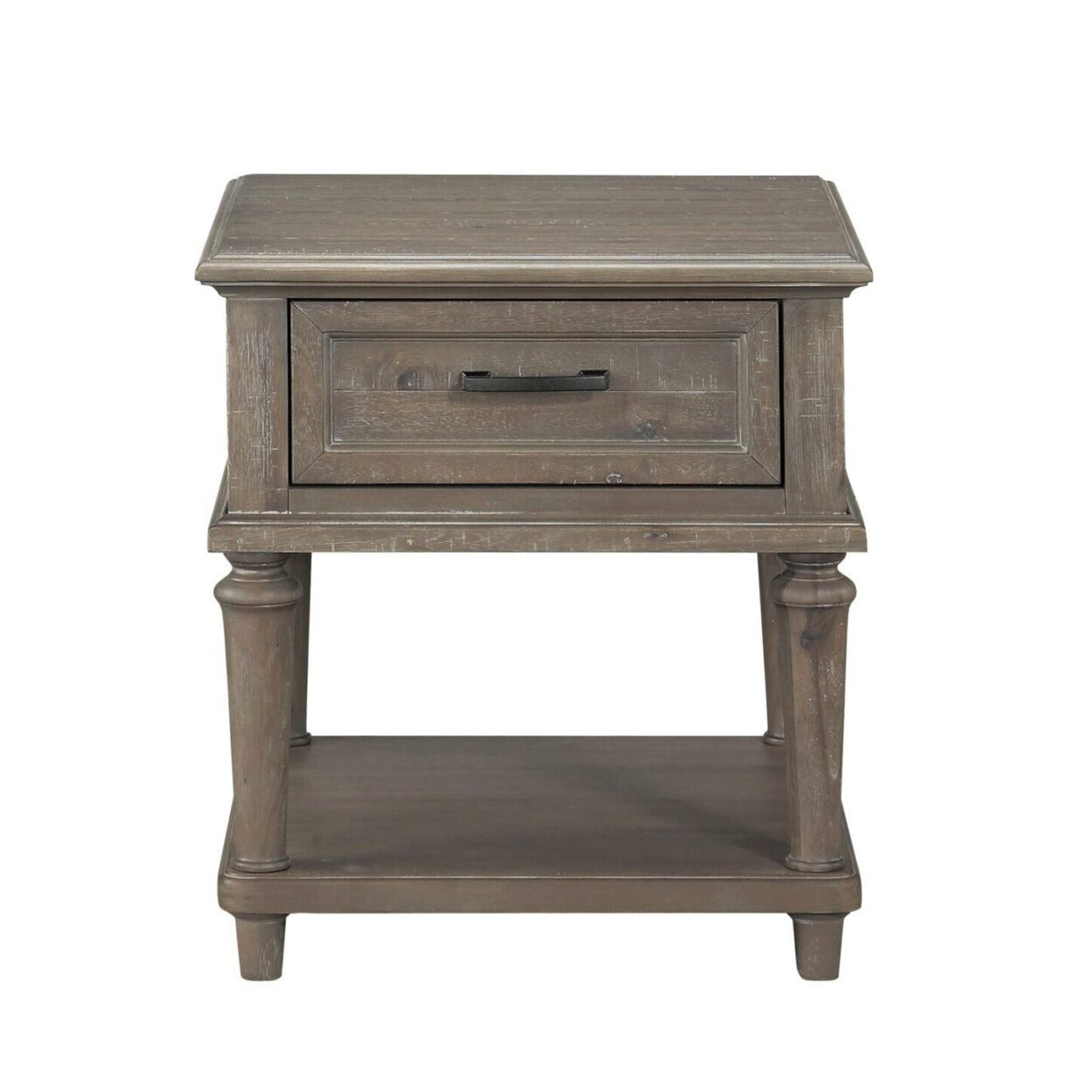 Cardano Driftwood Light Brown Wood End Table