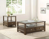 Auburn Transitional Charcoal Brown Wood Cocktail Table from Homelegance - Luna Furniture