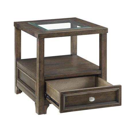Auburn Transitional Charcoal Brown Wood End Table from Homelegance - Luna Furniture