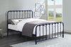 Bethany Blue Queen Metal Platform Bed - Luna Furniture