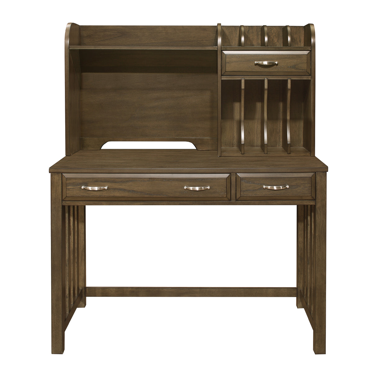 Blanche Brown Gray Desk with Hutch from Homelegance - Luna Furniture
