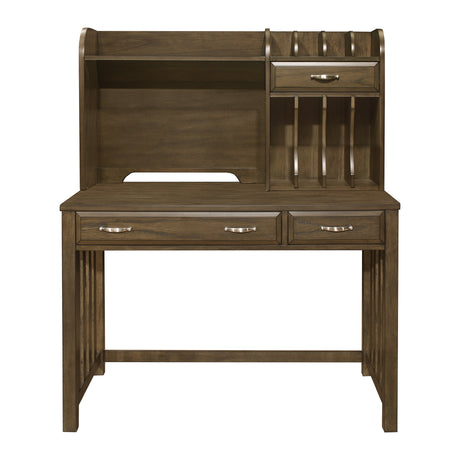 Blanche Brown Gray Desk with Hutch from Homelegance - Luna Furniture