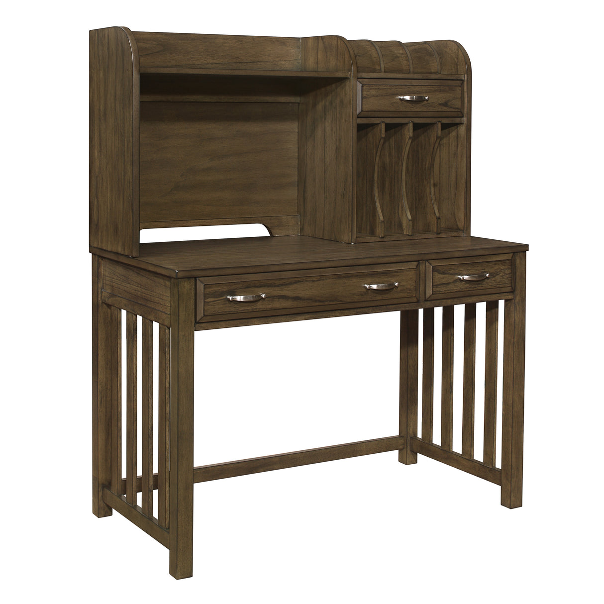 Blanche Brown Gray Desk with Hutch from Homelegance - Luna Furniture