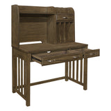Blanche Brown Gray Desk with Hutch from Homelegance - Luna Furniture