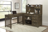 Blanche Brown Gray 4-Piece Corner Desk from Homelegance - Luna Furniture