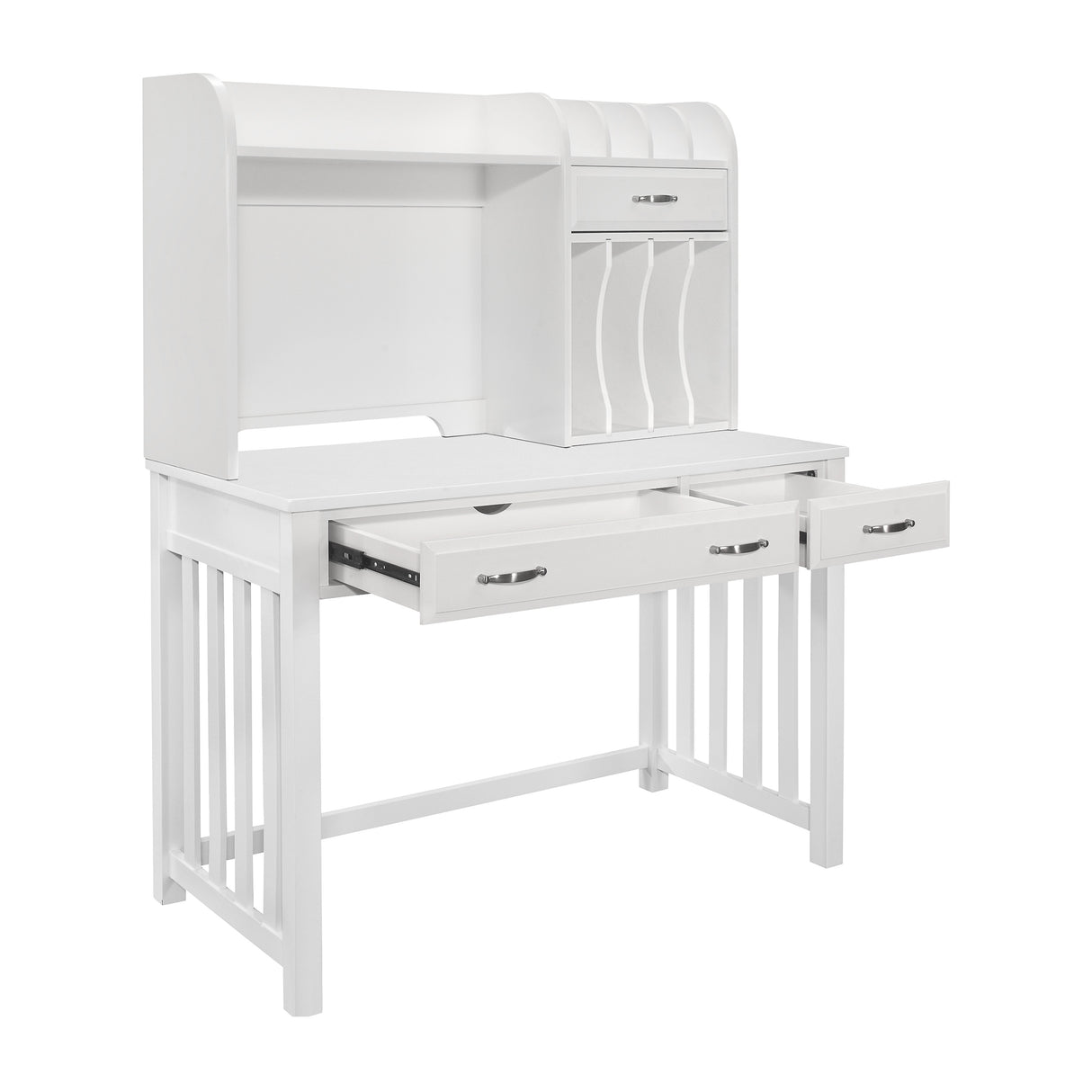 Blanche White Desk with Hutch from Homelegance - Luna Furniture