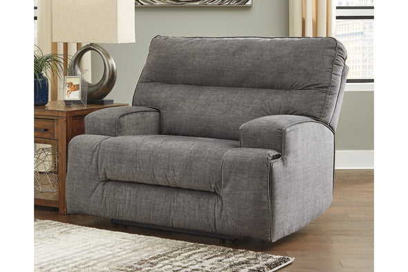 Coombs Charcoal Oversized Recliner