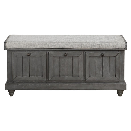 Woodwell Dark Gray Lift Top Storage Bench from Homelegance - Luna Furniture