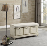 Woodwell Antique White Lift Top Storage Bench from Homelegance - Luna Furniture