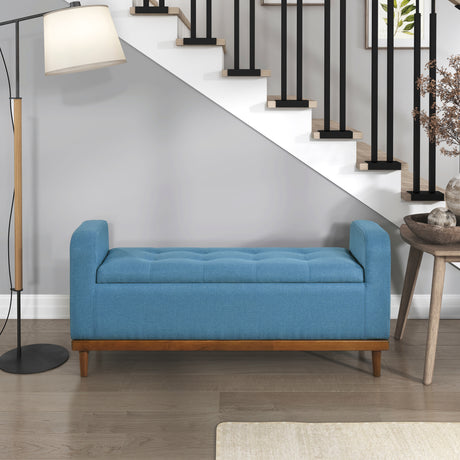 Brigitte Blue Lift Top Storage Bench from Homelegance - Luna Furniture