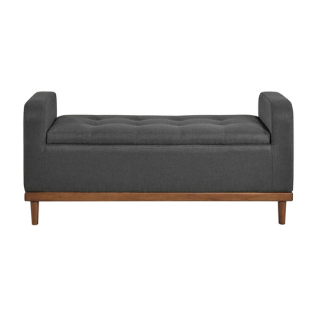 Brigitte Dark Gray Lift Top Storage Bench from Homelegance - Luna Furniture