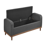 Brigitte Dark Gray Lift Top Storage Bench from Homelegance - Luna Furniture