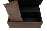 Garrell Brown Velvet Lift Top Storage Bench with Pull-out Bed from Homelegance - Luna Furniture