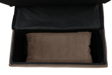Garrell Brown Velvet Lift Top Storage Bench with Pull-out Bed from Homelegance - Luna Furniture
