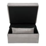 Garrell Brownish Gray Velvet Lift Top Storage Bench with Pull-out Bed from Homelegance - Luna Furniture