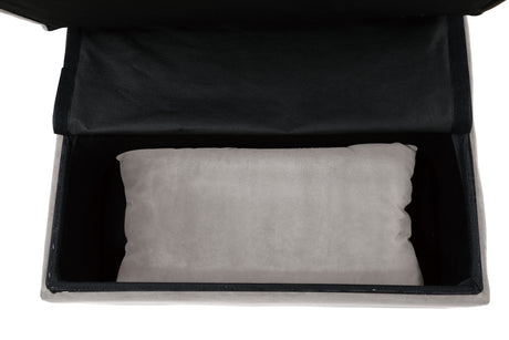 Garrell Brownish Gray Velvet Lift Top Storage Bench with Pull-out Bed from Homelegance - Luna Furniture