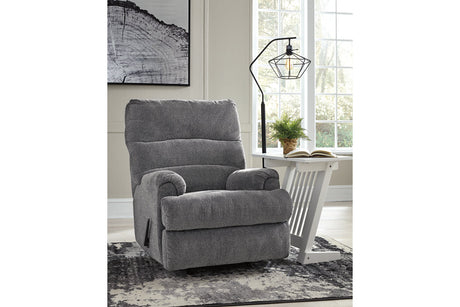 Man Fort Graphite Recliner from Ashley - Luna Furniture