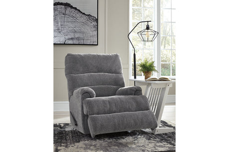 Man Fort Graphite Recliner from Ashley - Luna Furniture