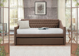 Tulney Brown Daybed with Trundle - Luna Furniture
