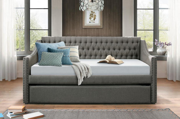 Tulney Dark Gray Daybed with Trundle - Luna Furniture