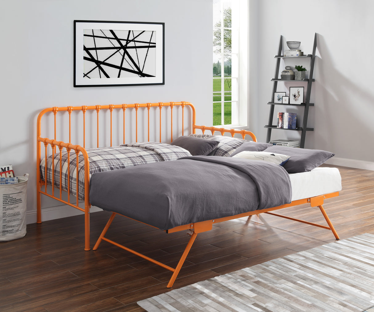 Constance Orange Daybed With Lift-Up Trundle from Homelegance - Luna Furniture