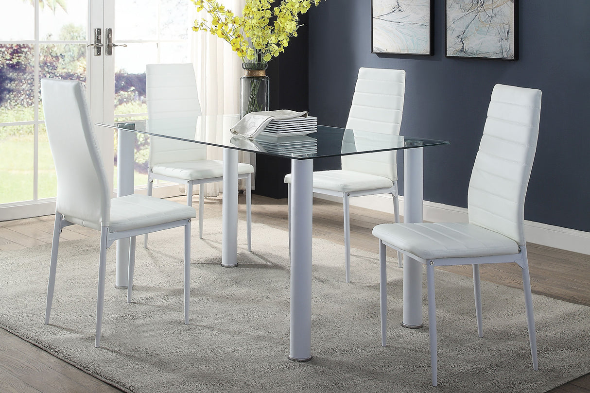 Florian White Dining Set - Luna Furniture