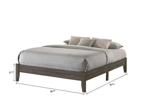 Skyler Gray Full Platform Bed