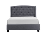 Eva Gray Queen Upholstered Bed from Crown Mark - Luna Furniture