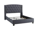 Eva Gray Queen Upholstered Bed from Crown Mark - Luna Furniture