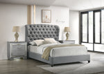 Linda Gray Queen Upholstered Panel Bed