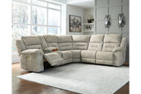 Family Den Pewter 3-Piece Power Reclining Sectional