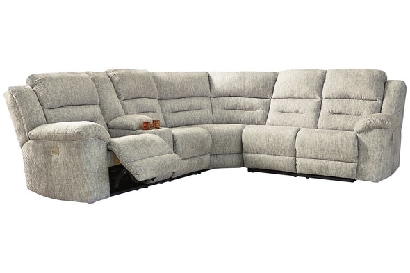 Family Den Pewter 3-Piece Power Reclining Sectional