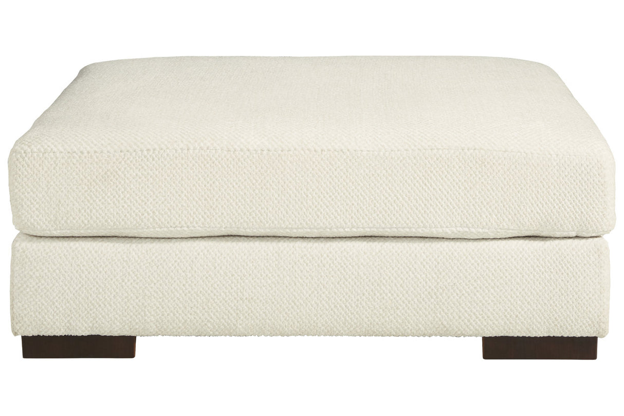 Zada Ivory Oversized Accent Ottoman - Ashley - Luna Furniture