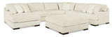 Zada Ivory 5-Piece LAF Chaise Sectional